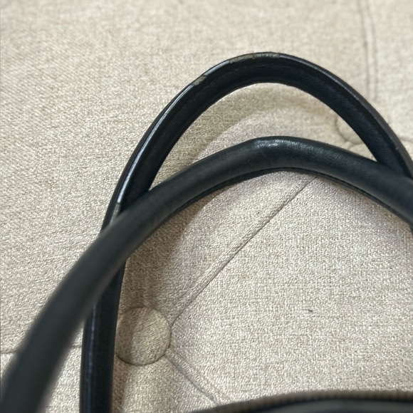 Ralph Lauren Black Leather Handbag 12 X 10 - Picture 11 of 12